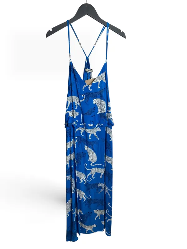 Vestido azul estampado rapsodia