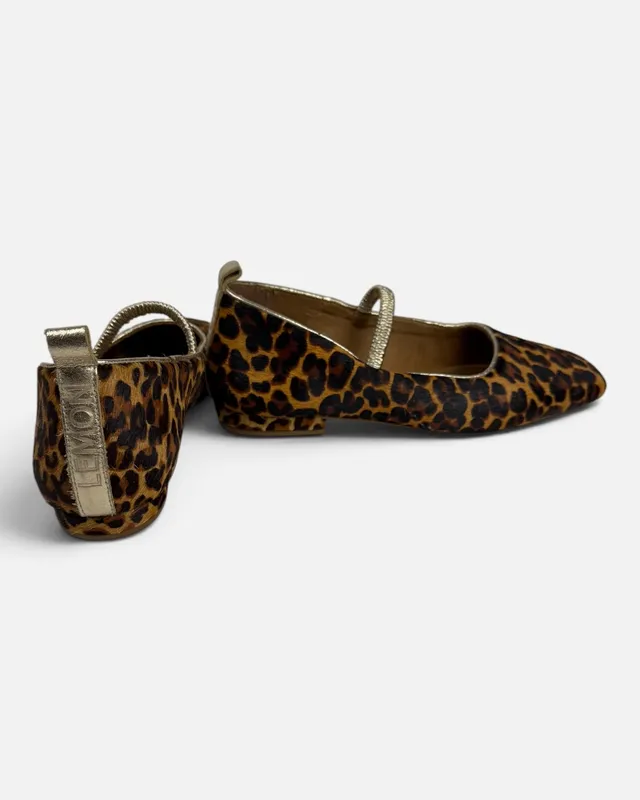 Zapatos balerinas animal print lemon