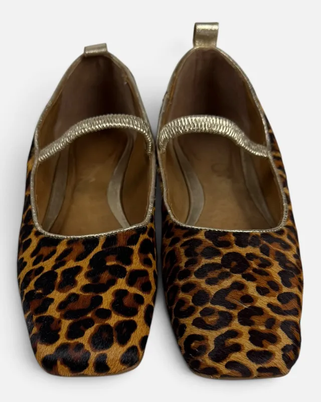 Zapatos balerinas animal print lemon