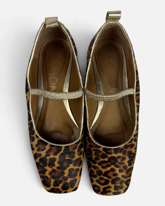 Zapatos balerinas animal print lemon