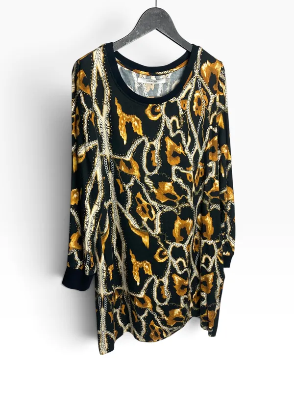 Vestido animal print c/puño maria cher