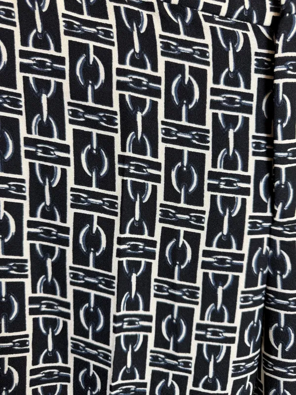 Pantlon negro stampado zara