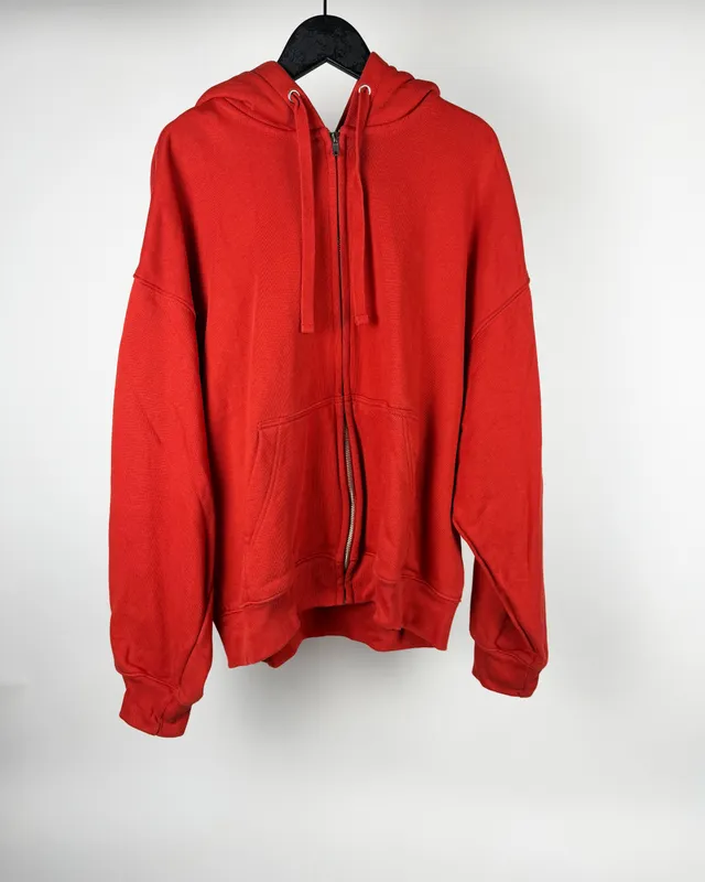 Campera felpa roja h&m