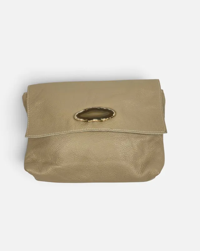 Sobre beige c/piedra cuero
