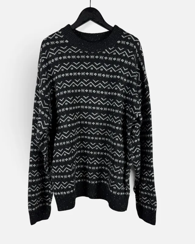 Buzo negro jacquard jack&jones