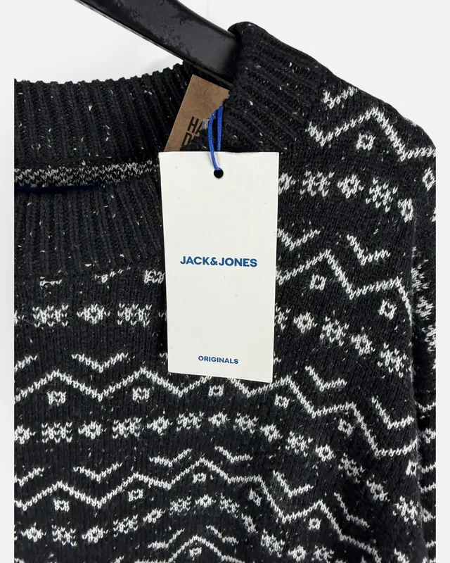 Buzo negro jacquard jack&jones