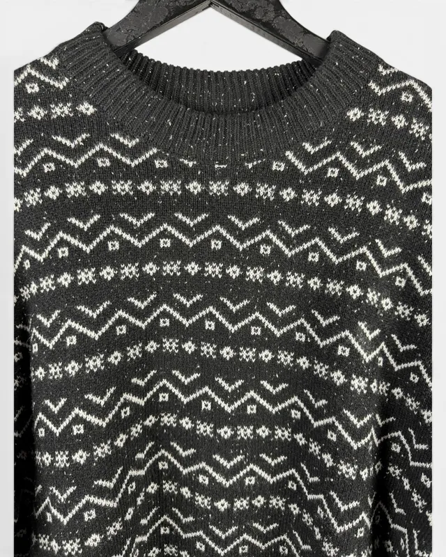 Buzo negro jacquard jack&jones