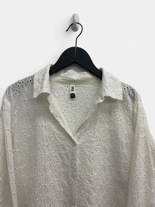 Camisa broderie flores indian