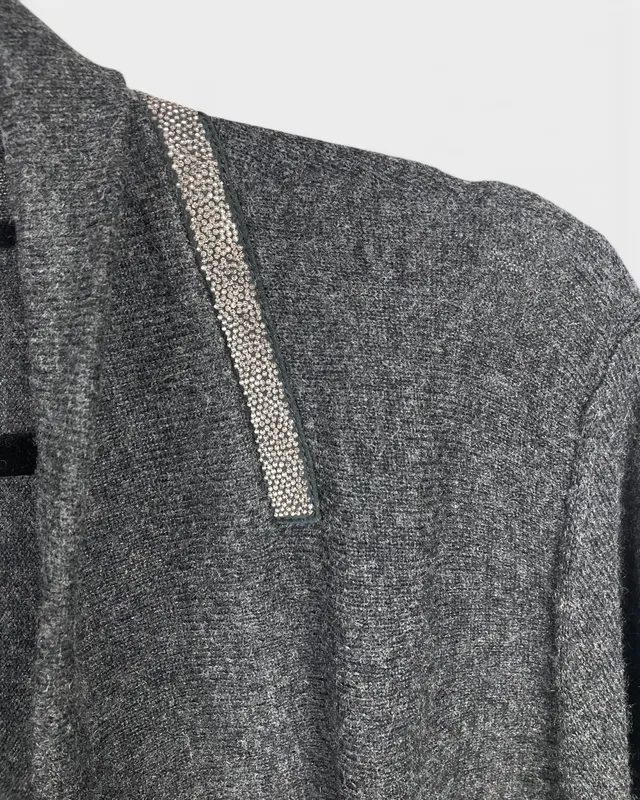 Saco gris c/detalle strass tonet