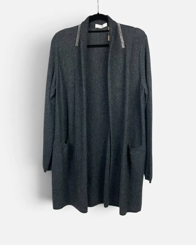 Saco gris c/detalle strass tonet