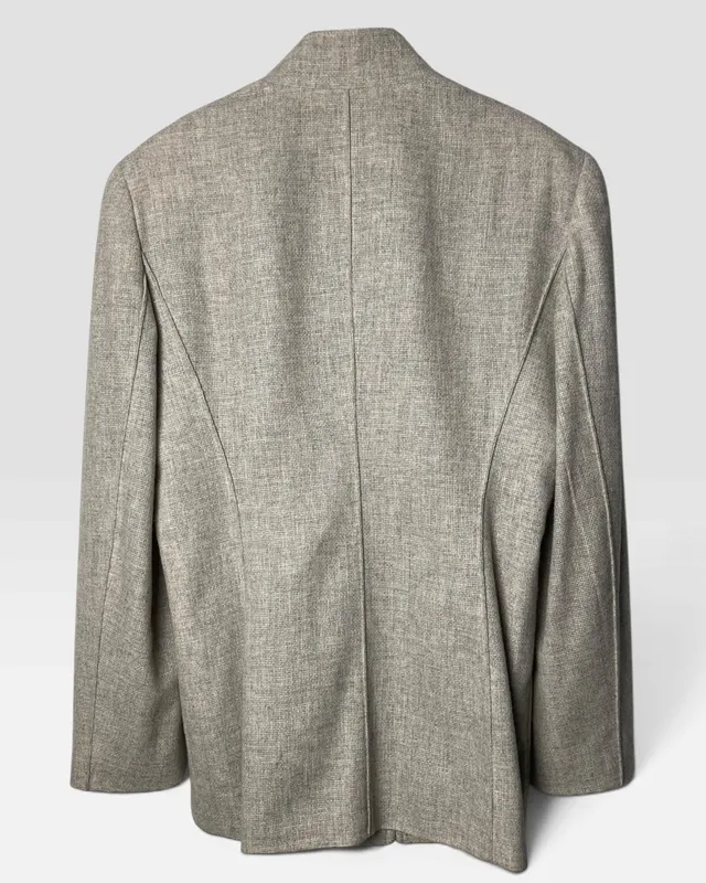 Chaqueta gris clara c/alforzas escada