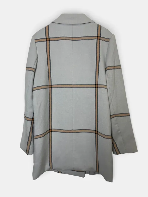 Tapado cuadros doble boton vero moda