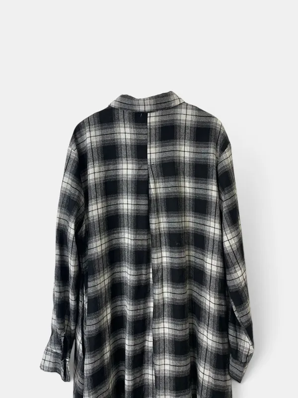 Vestido largo camisero tartan pantahi