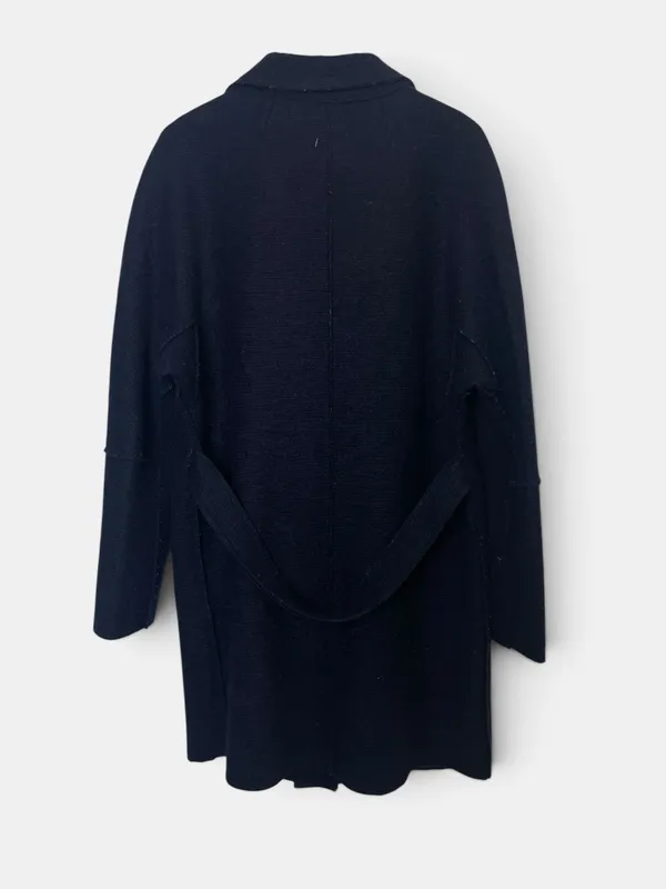 Abrigo tejido azul boho