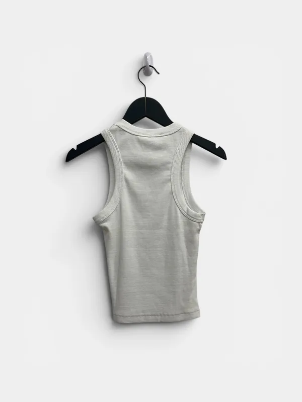 Musculosa blanca con stras stradivarius