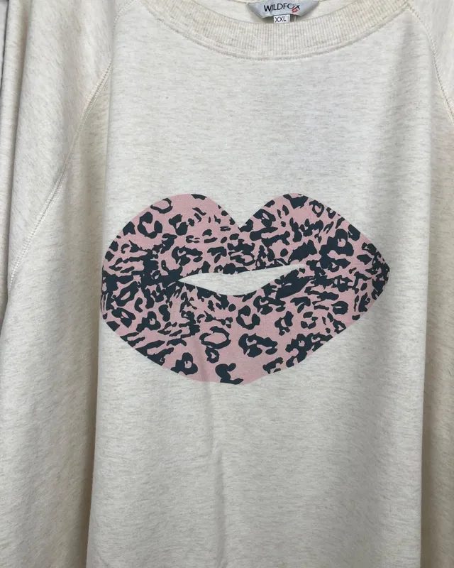 Buzo beige estampado wildfox