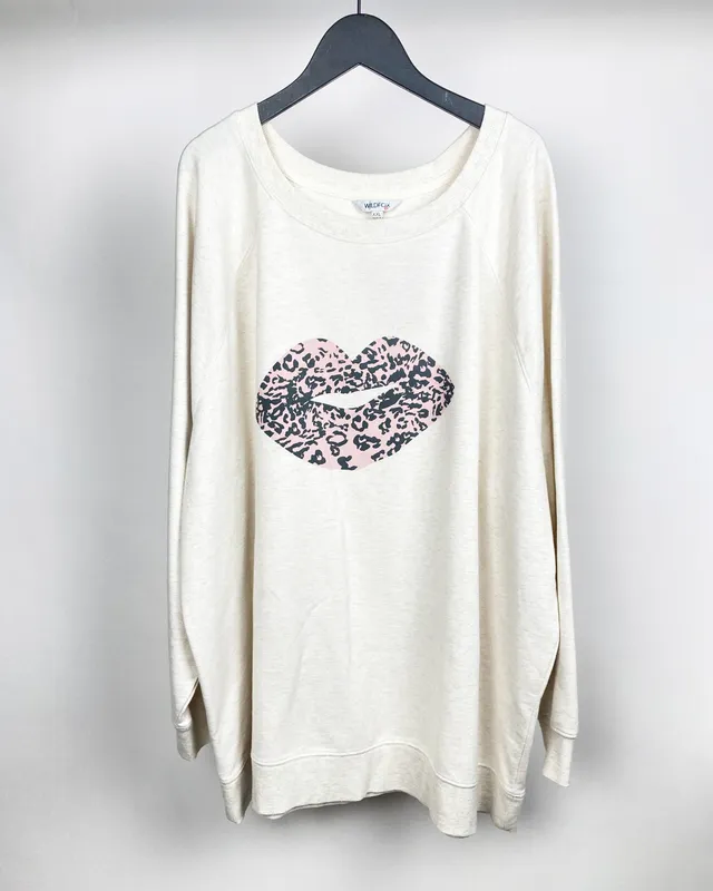 Buzo beige estampado wildfox