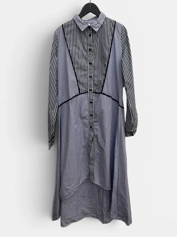 Vestido camisero largo irregular imperial