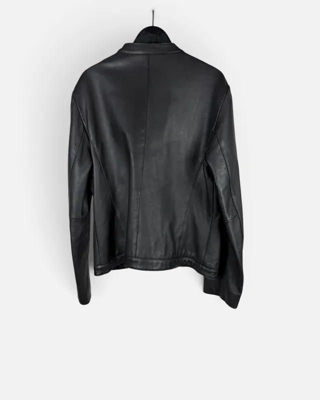 Campera cuero negro esprit