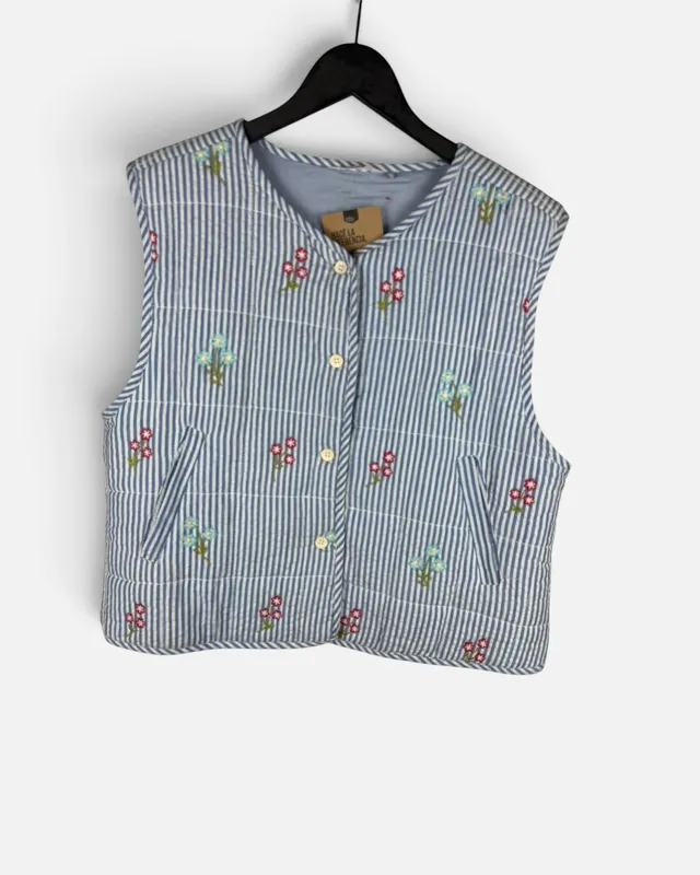 Chaleco rayado bordado lolita
