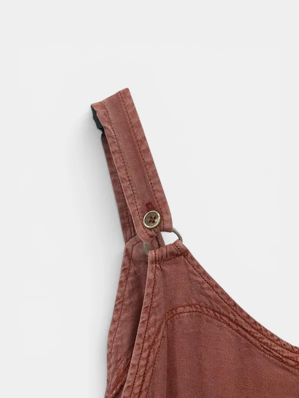 Mono jardinero largo teñido american eagle