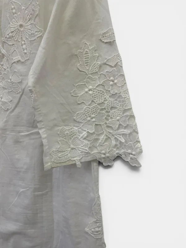 Blusa en algodon con broderie awada