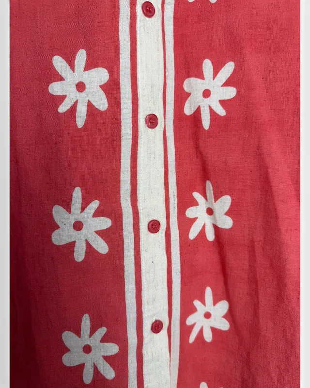 Camisa salmon estampada indian