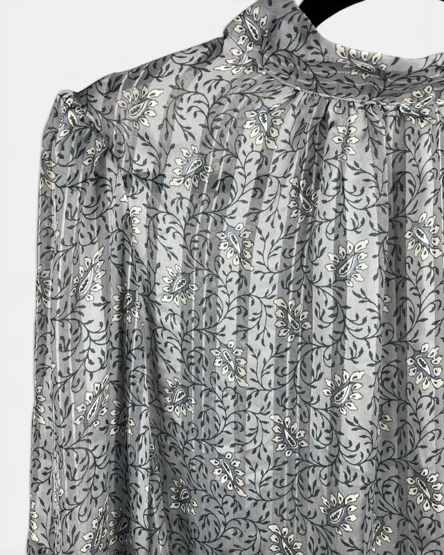 Blusa gris estampada ml h&m