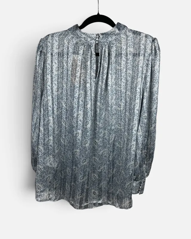 Blusa gris estampada ml h&m