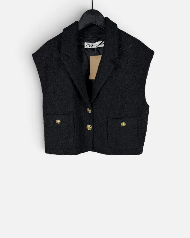 Chaleco negro zara