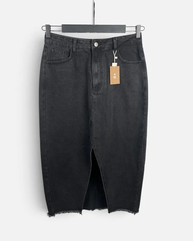 Pollera jean negra bas
