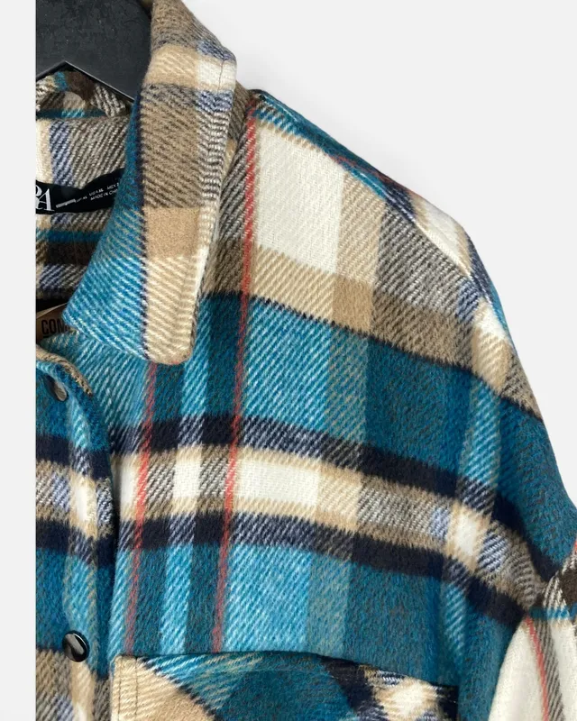 Sobre camisa cuadrille zara