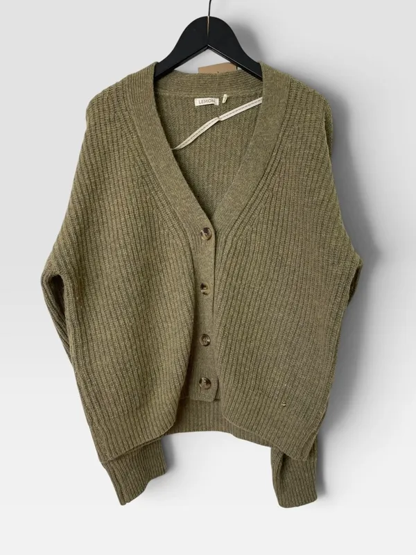 Saco tejido melange lemon