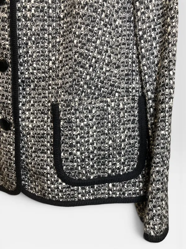 Chaqueta tweed negro y blanco  basler