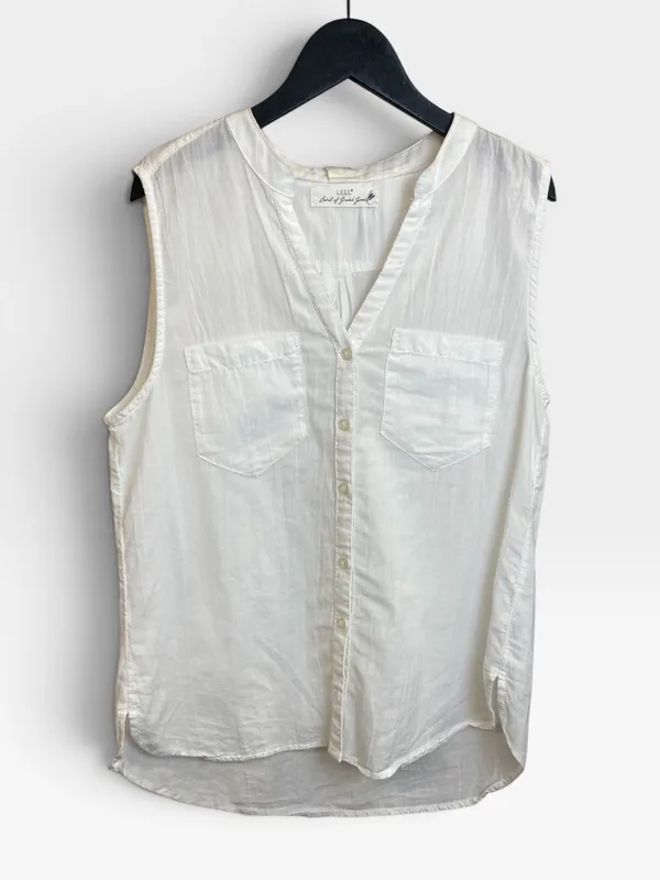Camisa blanca sin mangas logg