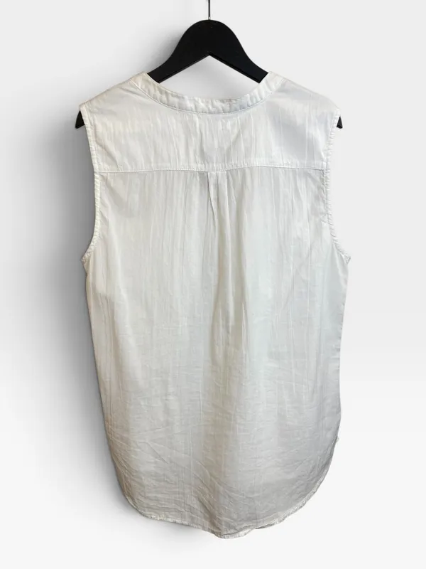 Camisa blanca sin mangas logg