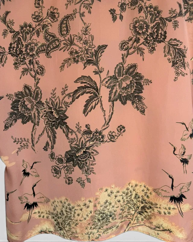 Camisa salmon estampada zara