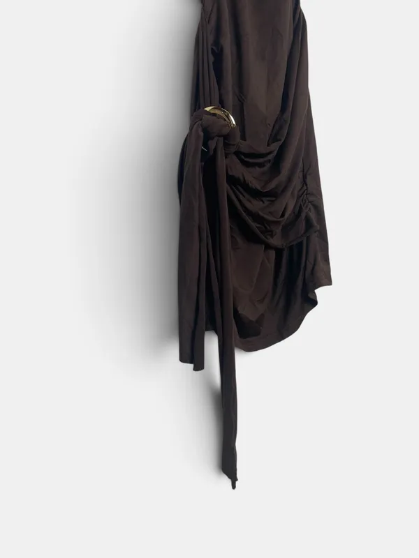 Vestido fiesta corto chocolate