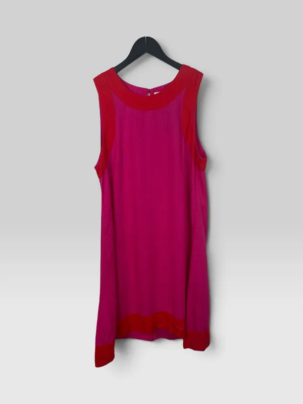 Vestido corto combinado savia