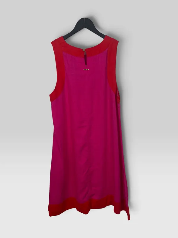 Vestido corto combinado savia