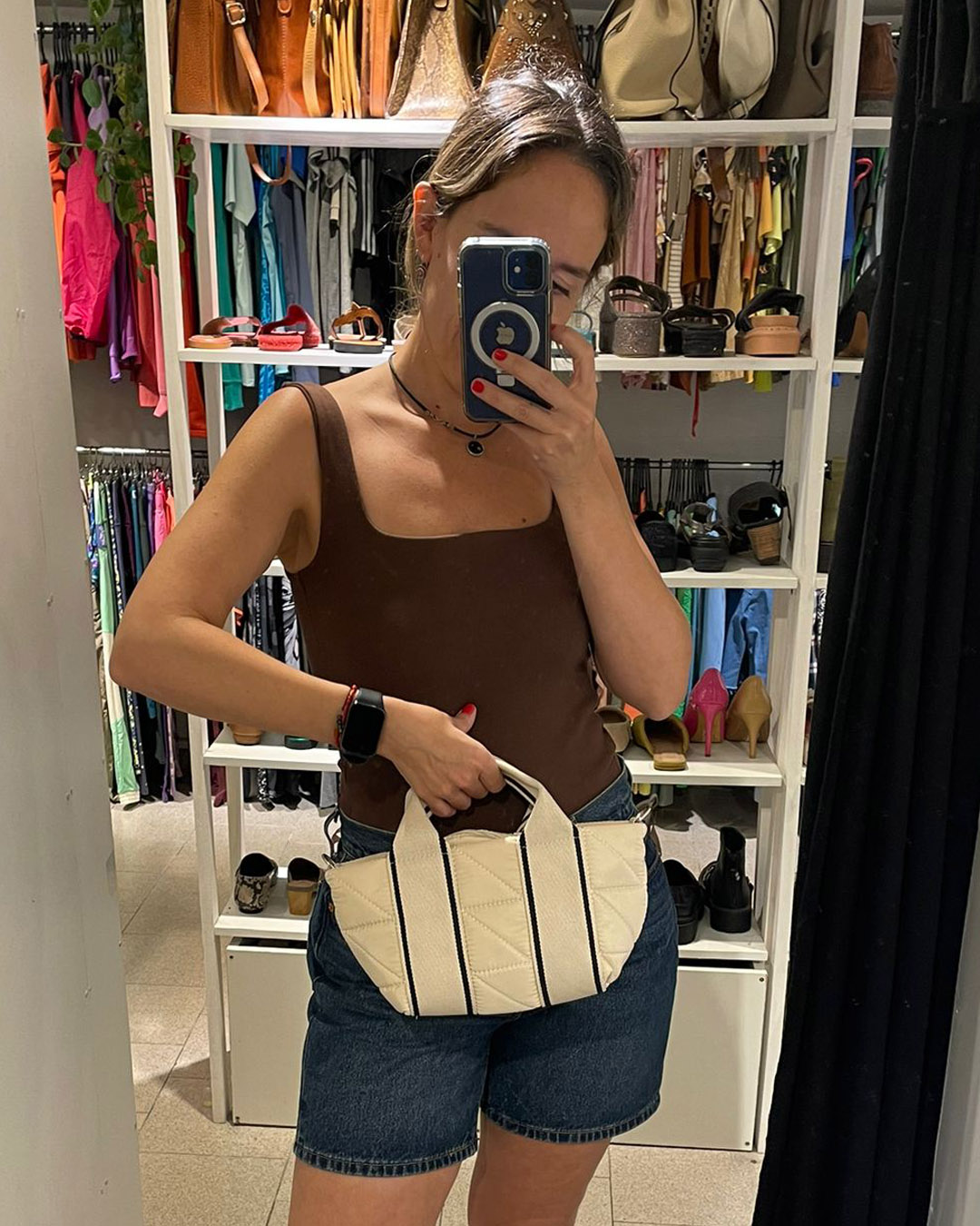 Cartera bandolera capitoneada chica