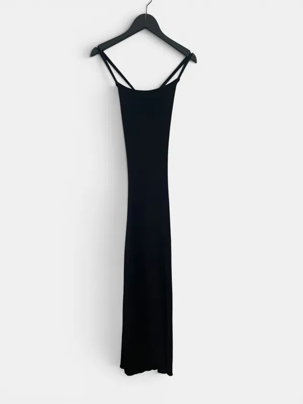 Vestido tejido espalda abierta cruzada jazmin chebar