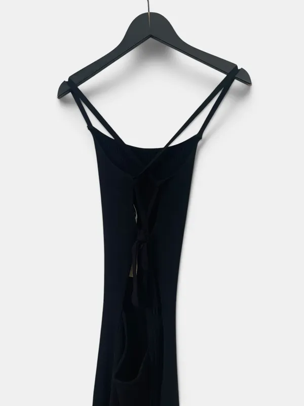 Vestido tejido espalda abierta cruzada jazmin chebar
