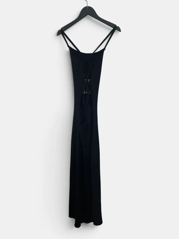 Vestido tejido espalda abierta cruzada jazmin chebar