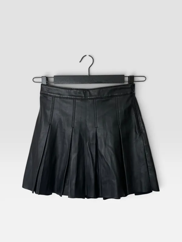 Pollera tableada eco cuero hollister