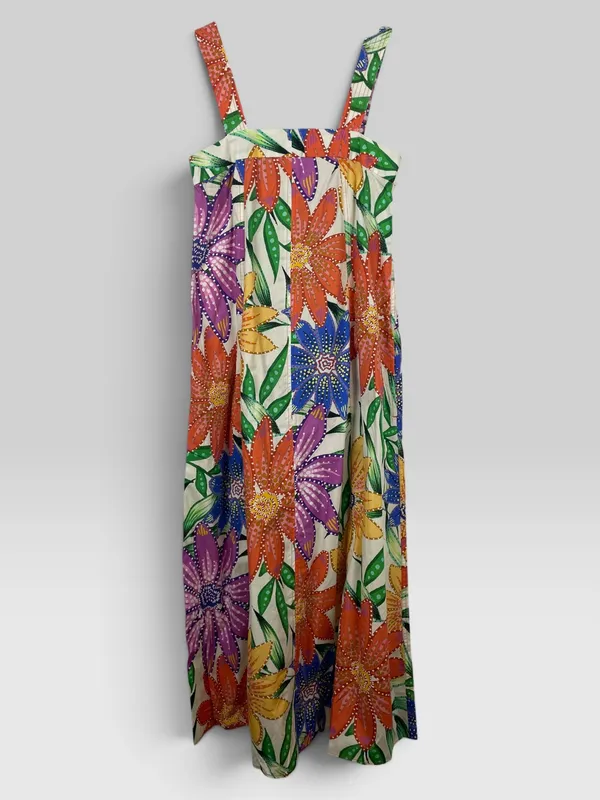 Vestido largo estampad zara