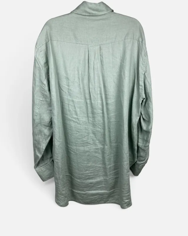 Camisa verde agua zara