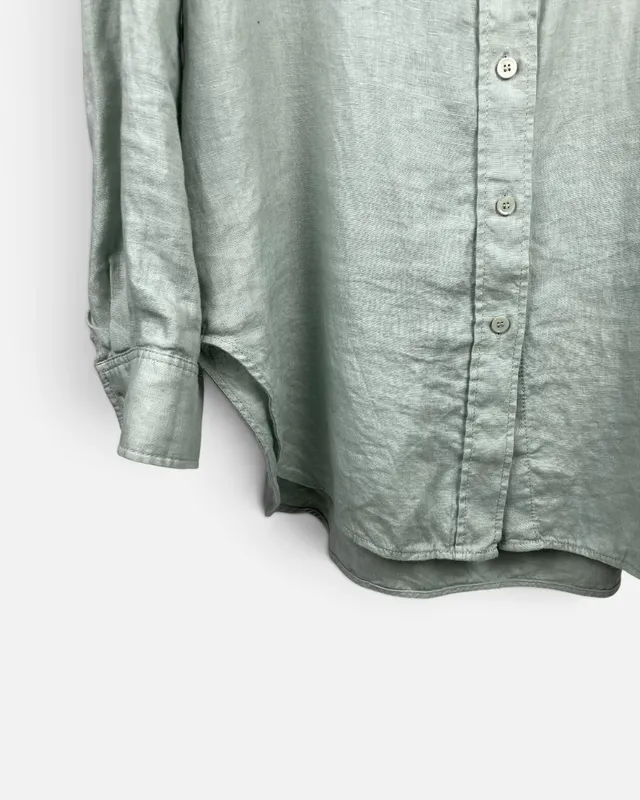 Camisa verde agua zara