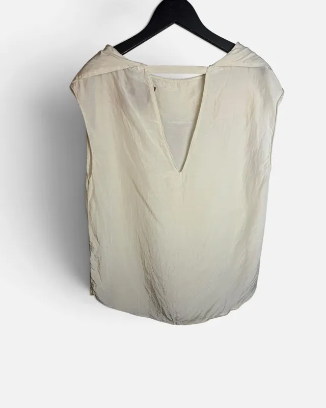 Blusa cruda c/solapa zara