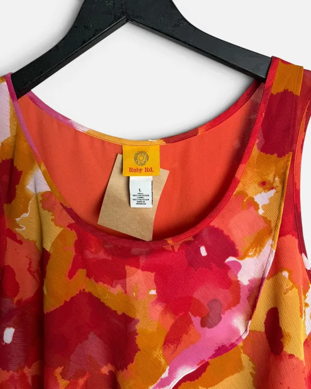 Blusa gasa flores ruby rd.